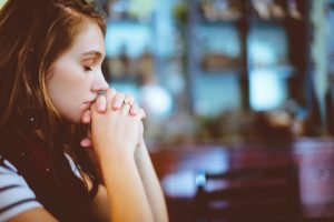 A woman praying