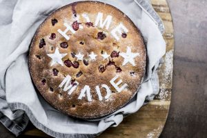 a photo of a home made cake